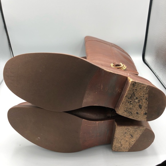 TORY BURCH Marlene Almond Leather Riding Boot - Picture 9 of 12